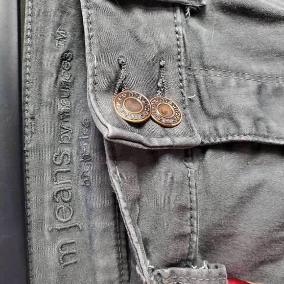 Maurices M Jeans Women’s Skinny Pants Gray Size M Stretch Mid Rise - Picture 7 of 9